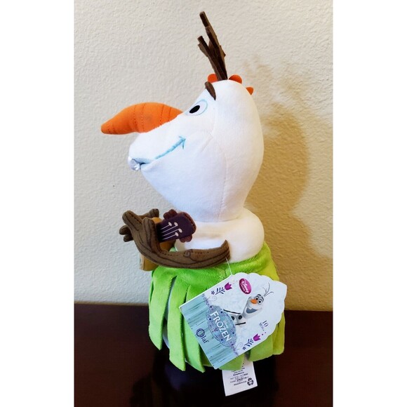 NWT New Olaf with Hula Skirt & Ukulele Plush Doll Frozen Movie Disney Store - Picture 6 of 9